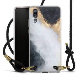 Carry Case Transparent Leather black/gold