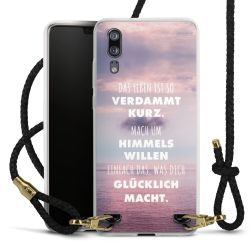 Carry Case Transparent Leder schwarz/gold