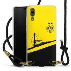 Carry Case Transparent Leather black/gold