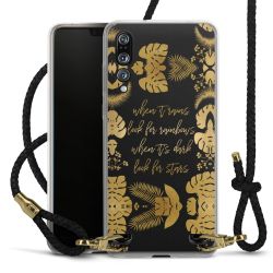 Carry Case Transparent Leather black/gold