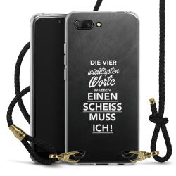 Carry Case Transparent Leder schwarz/gold