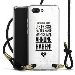 Carry Case Transparent Leder schwarz/gold