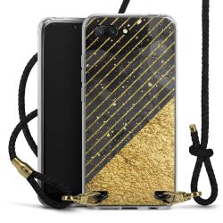 New Carry Case Transparent Leder schwarz/gold