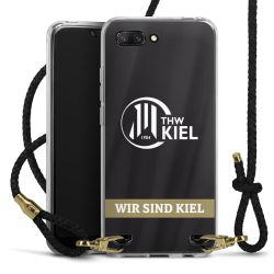 Carry Case Transparent Leder schwarz/gold