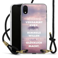 Carry Case Transparent Leder schwarz/gold