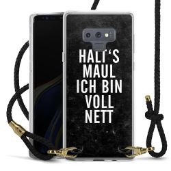 Carry Case Transparent Leder schwarz/gold