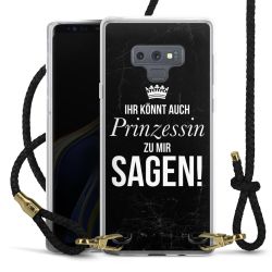 Carry Case Transparent Leder schwarz/gold