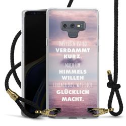 Carry Case Transparent Leder schwarz/gold