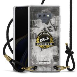 Carry Case Transparent Leder schwarz/gold