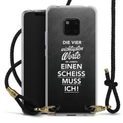 Carry Case Transparent Leder schwarz/gold