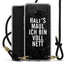 Carry Case Transparent Leder schwarz/gold