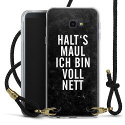 Carry Case Transparent Leder schwarz/gold