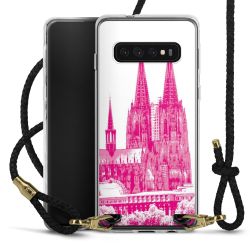 Carry Case Transparent Leder schwarz/gold