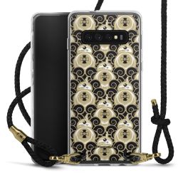 Carry Case Transparent Leather black/gold