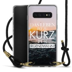 Carry Case Transparent Leder schwarz/gold