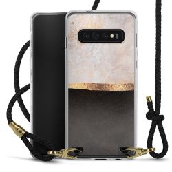 New Carry Case Transparent Leder schwarz/gold