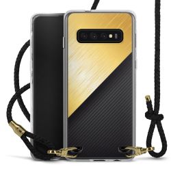 New Carry Case Transparent Leder schwarz/gold