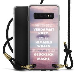 Carry Case Transparent Leder schwarz/gold