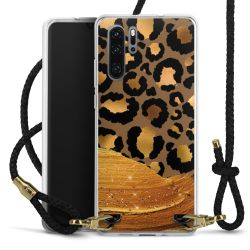 Carry Case Transparent Leather black/gold