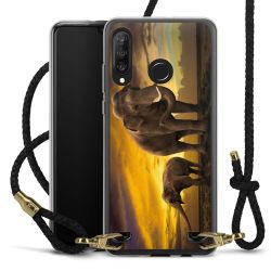 Carry Case Transparent Leather black/gold