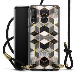 Carry Case Transparent Leather black/gold