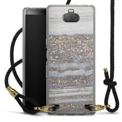 Carry Case Transparent Leather black/gold