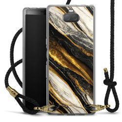 Carry Case Transparent Leather black/gold