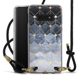 Carry Case Transparent Leder schwarz/gold