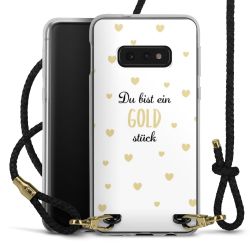 Carry Case Transparent Leder schwarz/gold