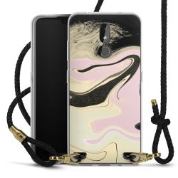 New Carry Case Transparent Leder schwarz/gold