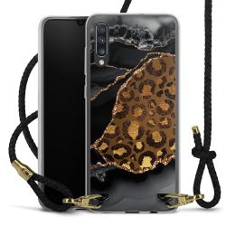 New Carry Case Transparent Leder schwarz/gold