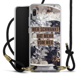 Carry Case Transparent Leder schwarz/gold