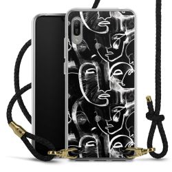 Carry Case Transparent Leather black/gold