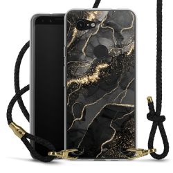 Carry Case Transparent Leather black/gold