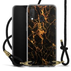 Carry Case Transparent Leather black/gold