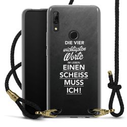 Carry Case Transparent Leder schwarz/gold