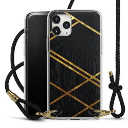 Carry Case Transparent Leather black/gold