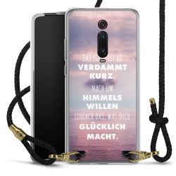 Carry Case Transparent Leder schwarz/gold