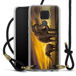 Carry Case Transparent Leather black/gold