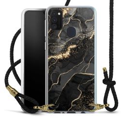 Carry Case Transparent Leather black/gold