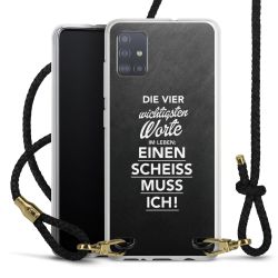 Carry Case Transparent Leder schwarz/gold