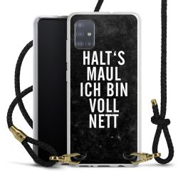 Carry Case Transparent Leder schwarz/gold