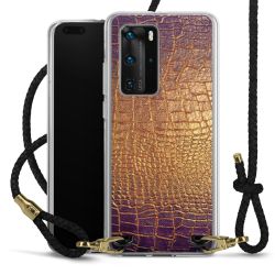 Carry Case Transparent Leather black/gold