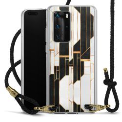 Carry Case Transparent Leather black/gold