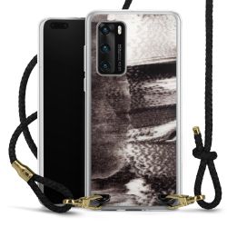 Carry Case Transparent Leather black/gold