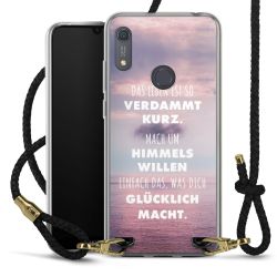 Carry Case Transparent Leder schwarz/gold