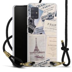 New Carry Case Transparent Leder schwarz/gold