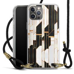 Carry Case Transparent Leather black/gold