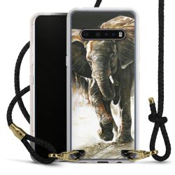 Carry Case Transparent Leather black/gold