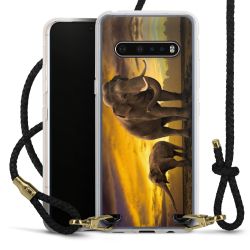 Carry Case Transparent Leather black/gold